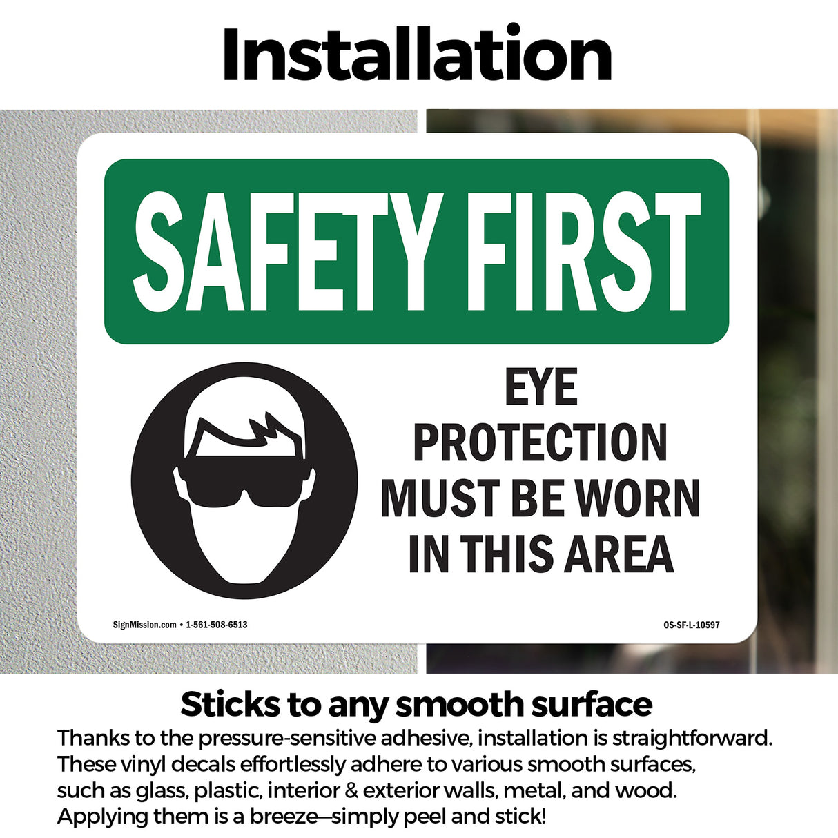 Eye Protection Must Be Worn With Symbol