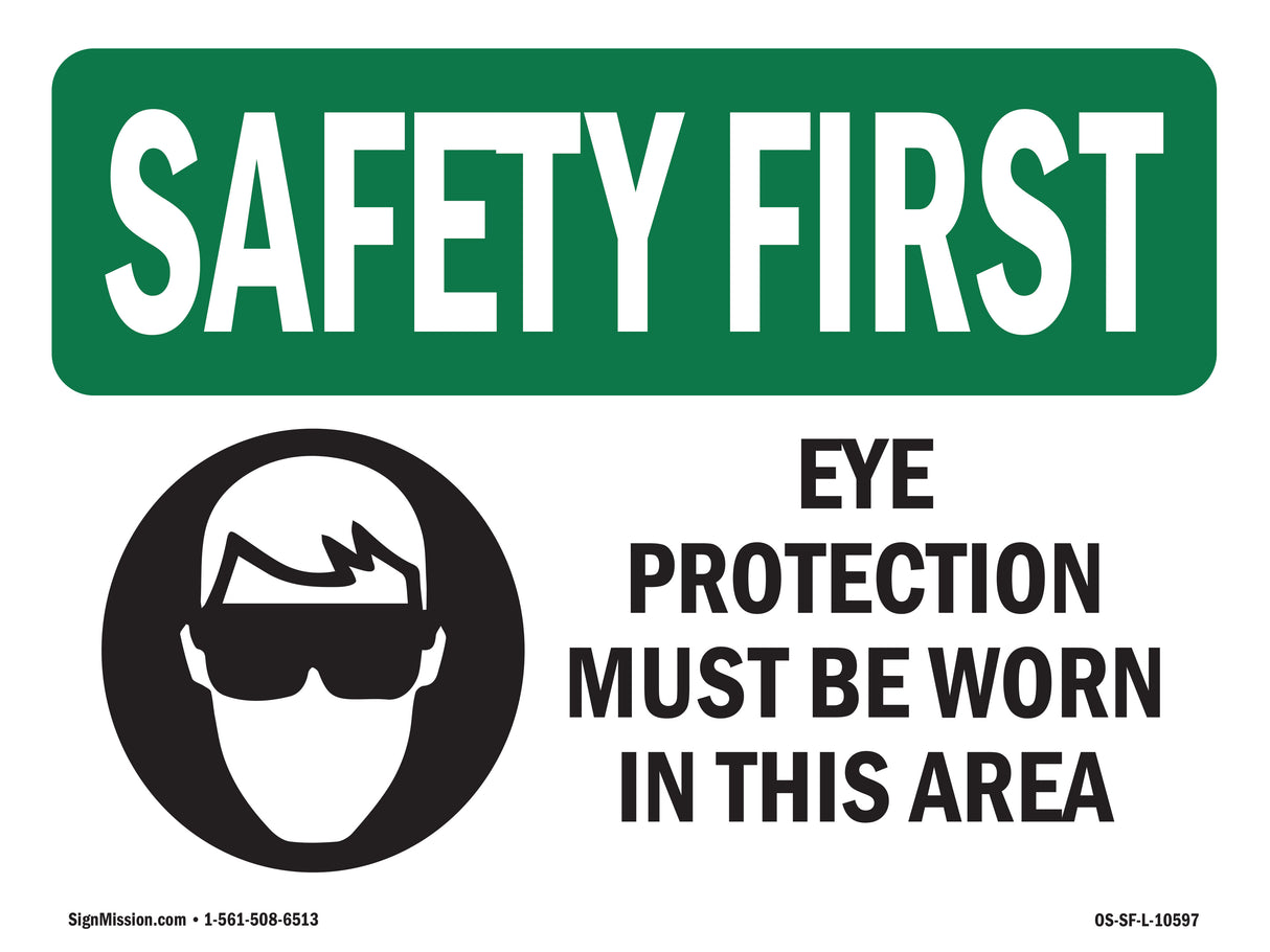 Eye Protection Must Be Worn With Symbol