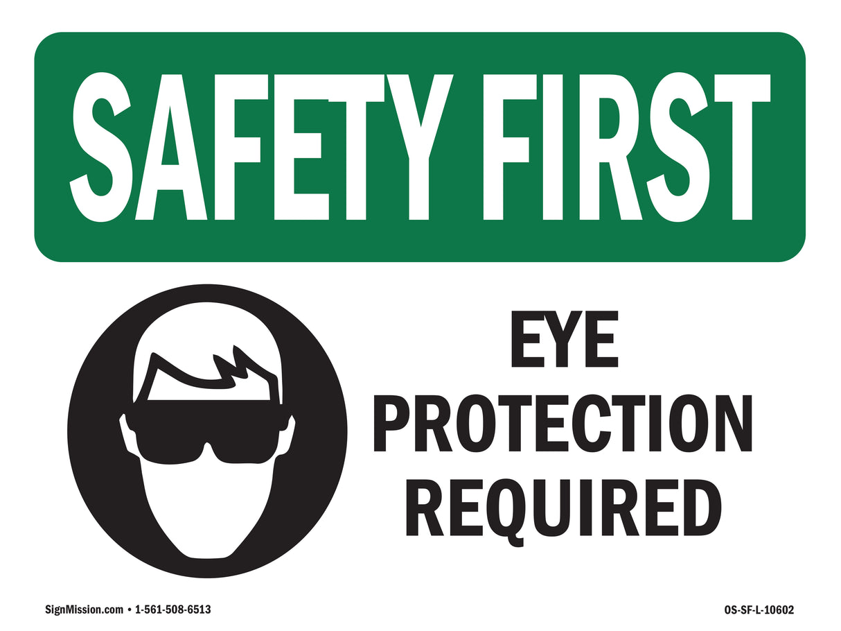 Eye Protection Required With Symbol