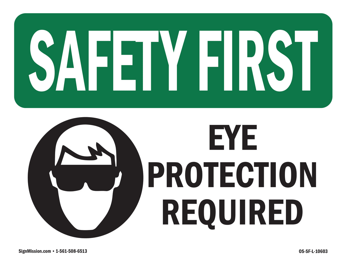 Eye Protection Required With Symbol
