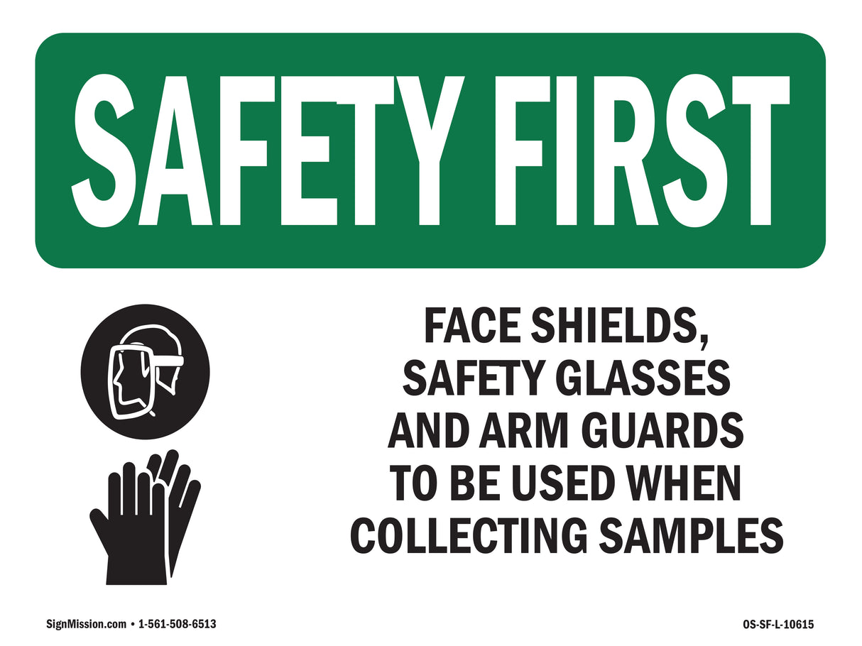 Face Shields, Safety Glasses With Symbol