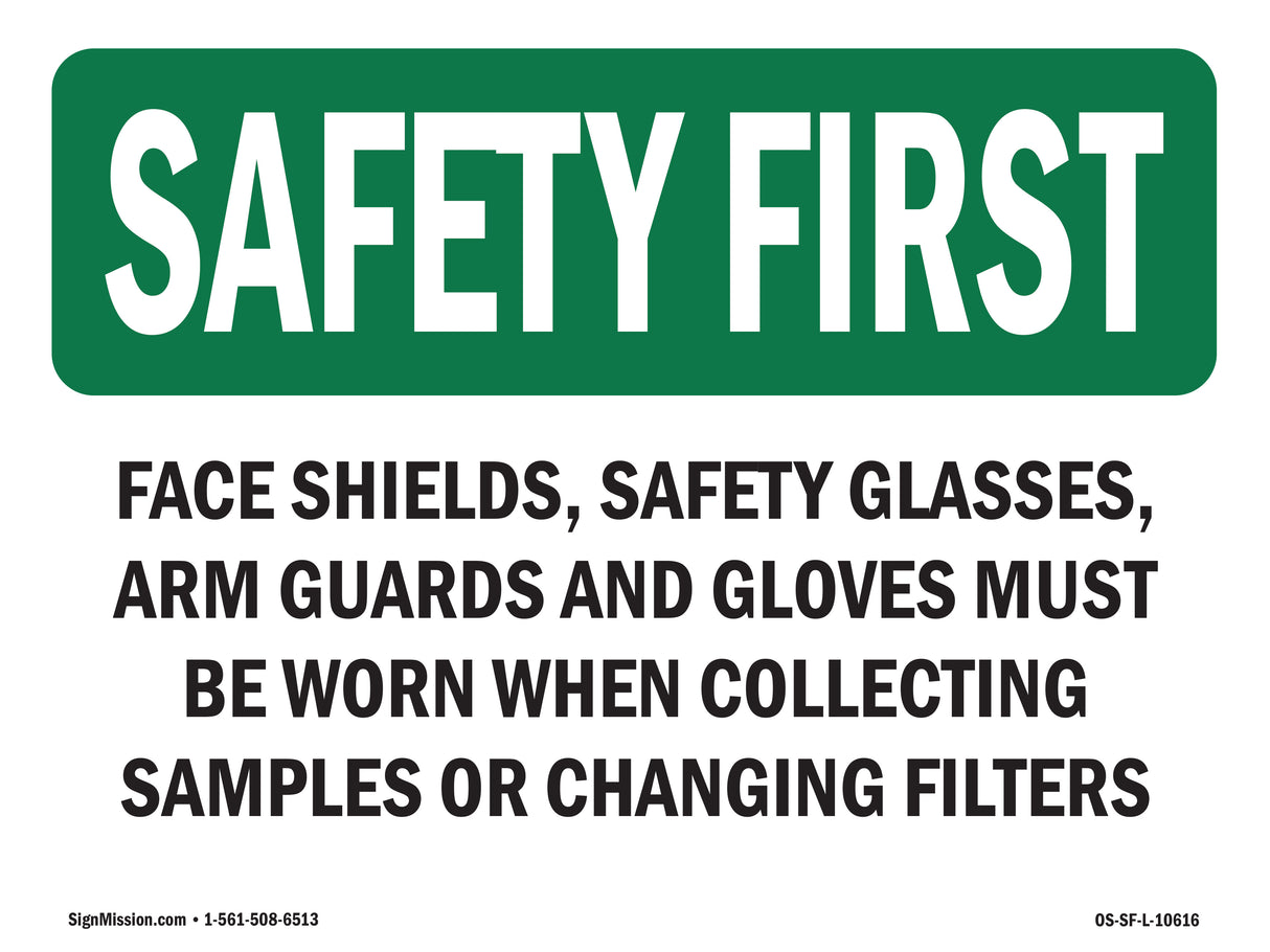 Face Shields, Safety Glasses, Arm Guards