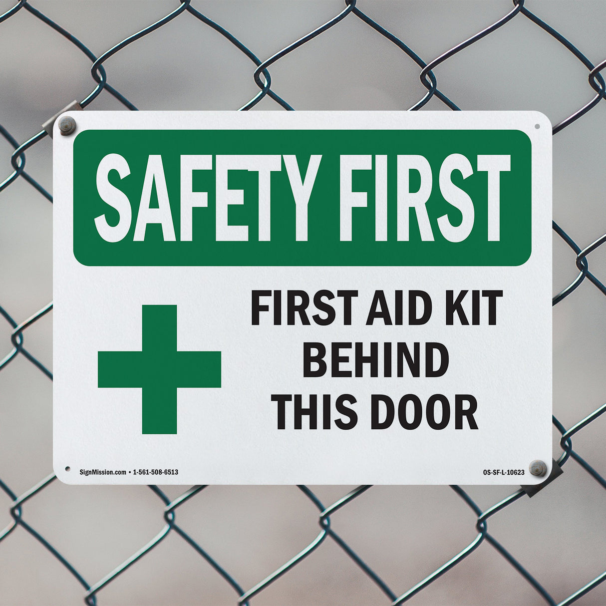 First Aid Kit Behind This Door With Symbol