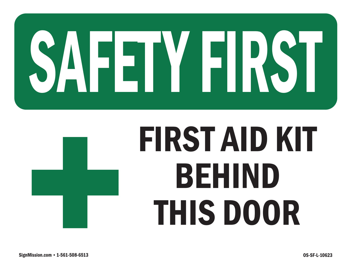 First Aid Kit Behind This Door With Symbol