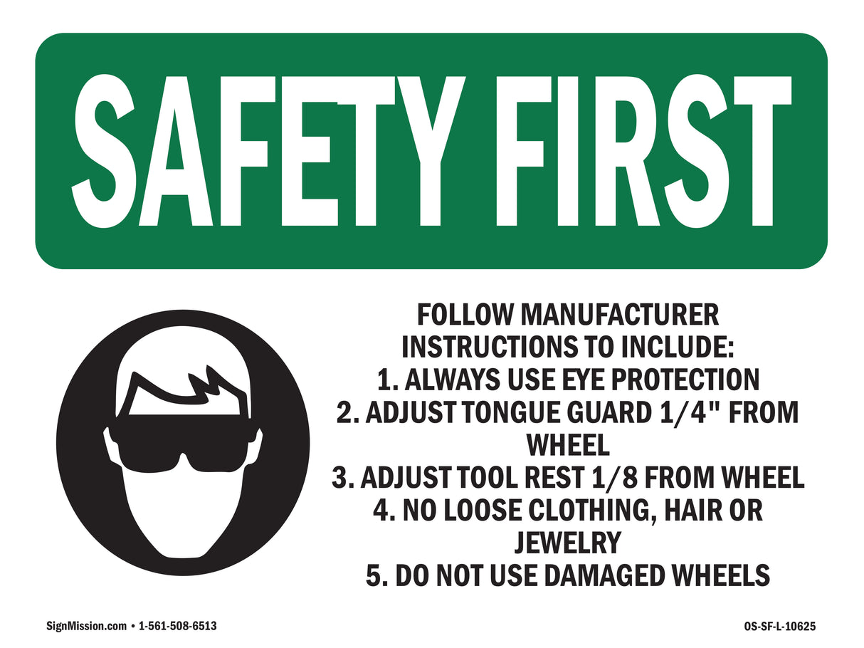 Follow Manufacturer Instructions With Symbol