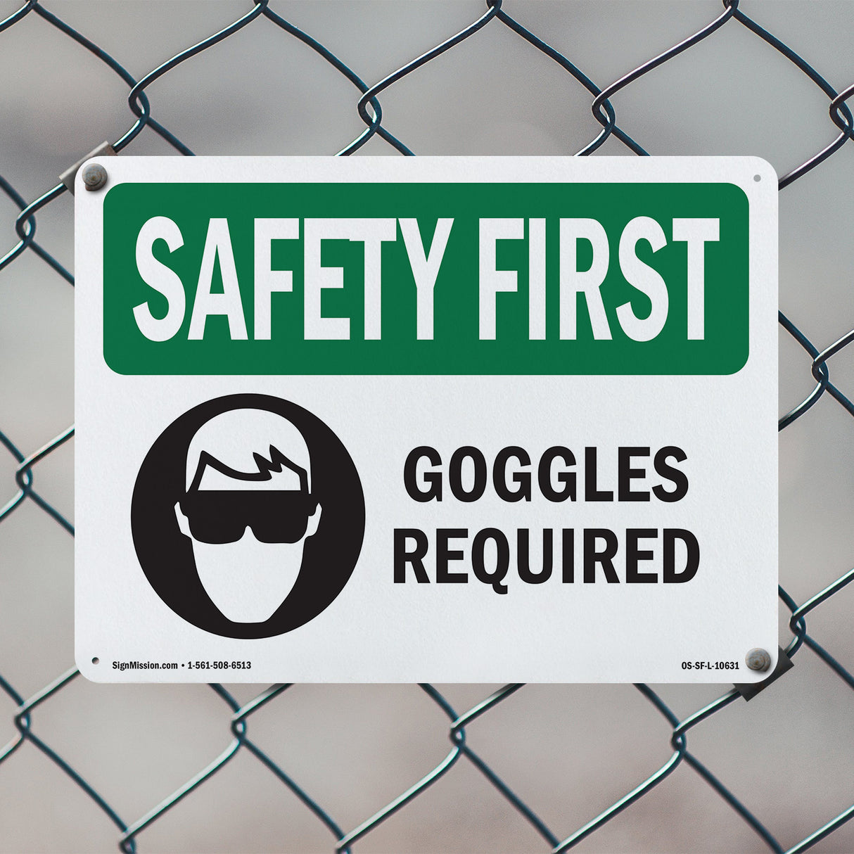 Goggles Required With Symbol