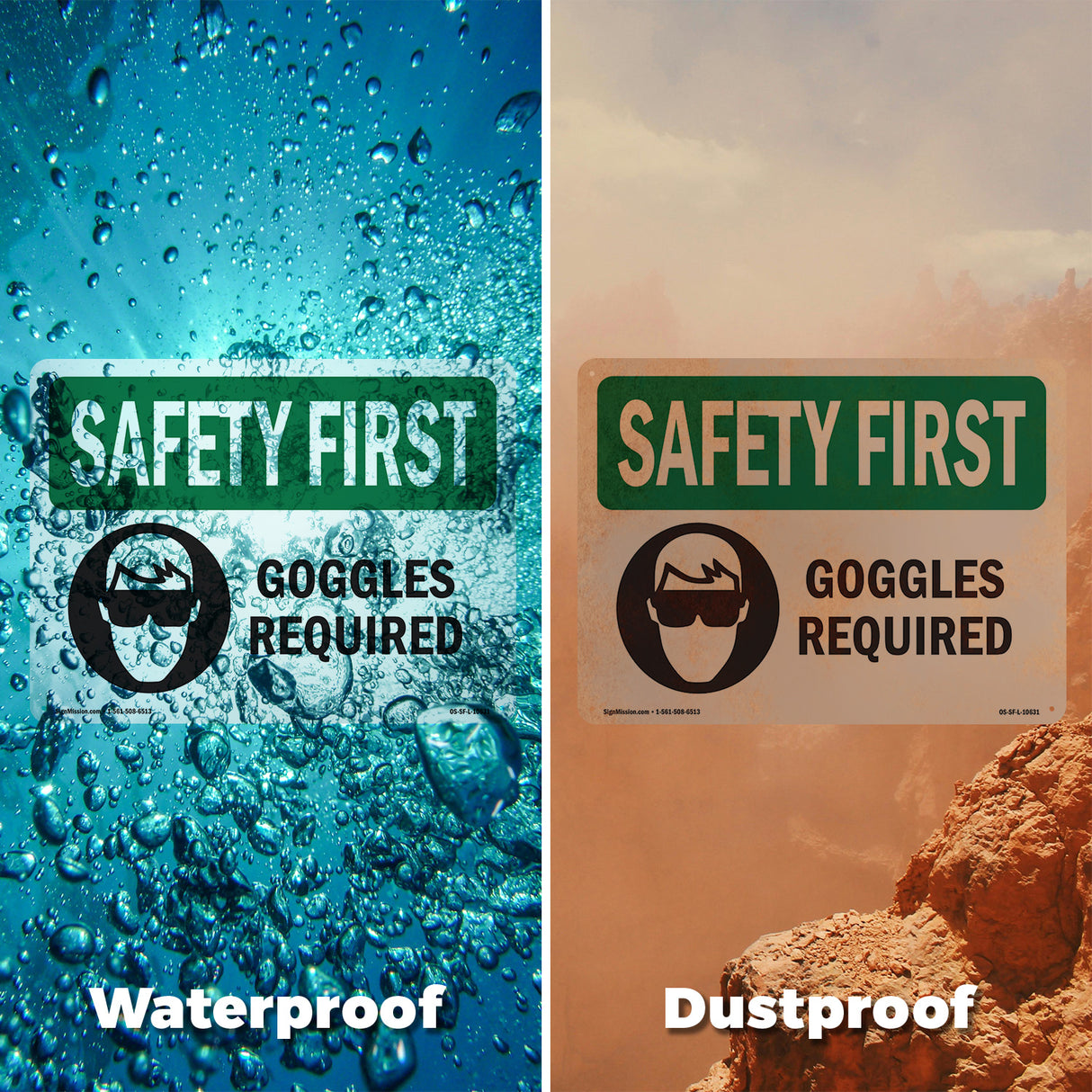 Goggles Required With Symbol