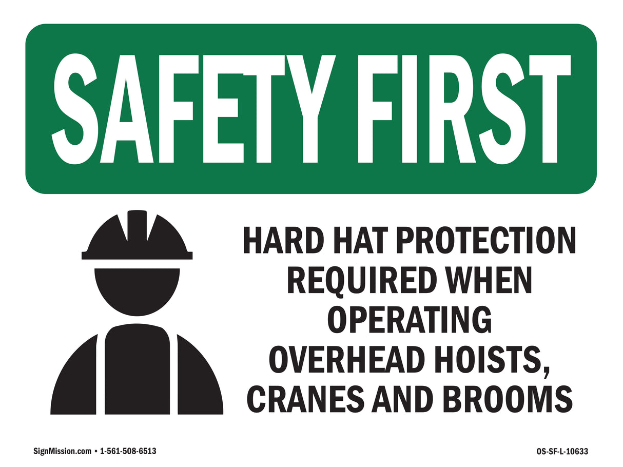 Hard Hat Protection Required With Symbol
