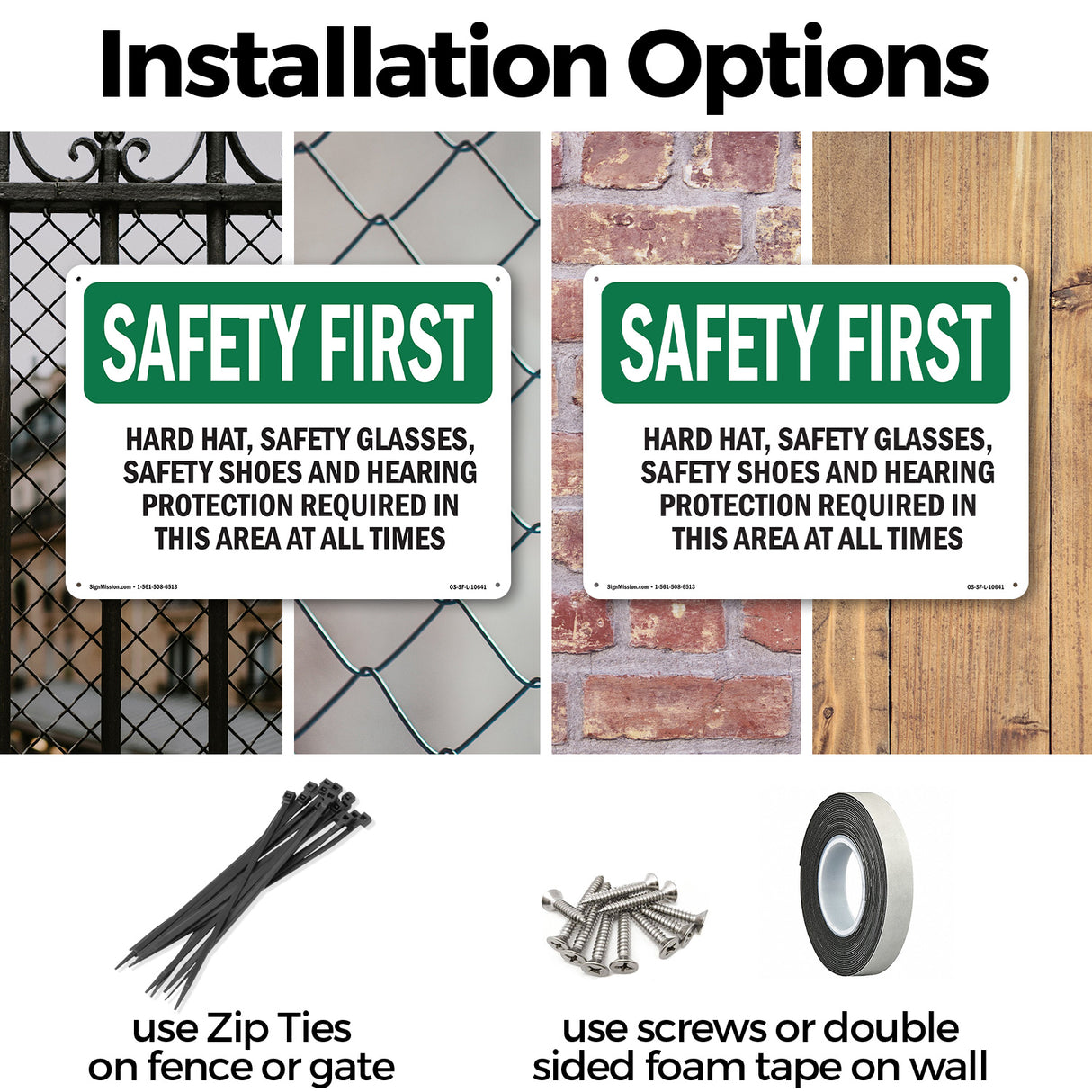 Hard Hat, Safety Glasses, Safety Shoes And