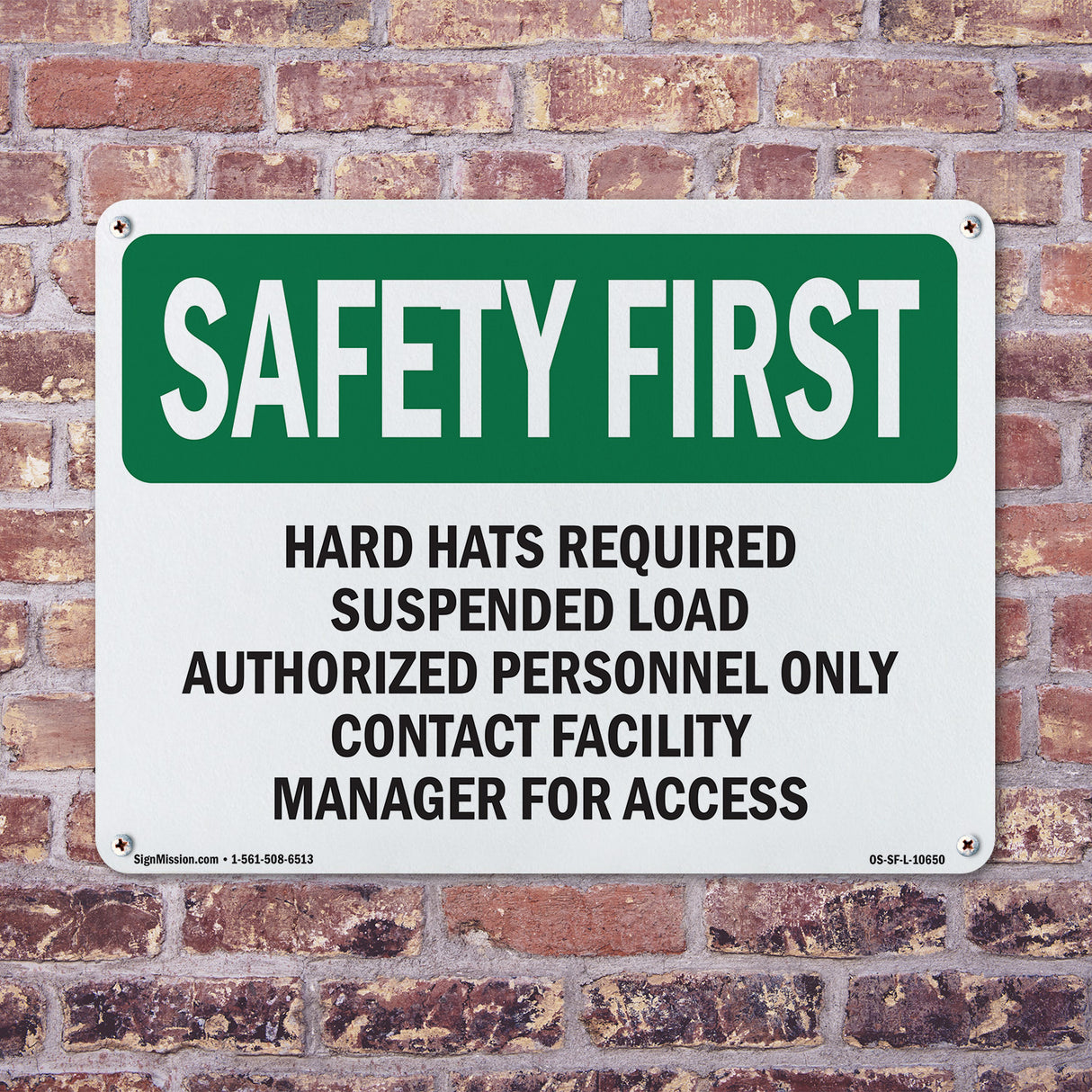 Hard Hats Required Suspended Load Authorized