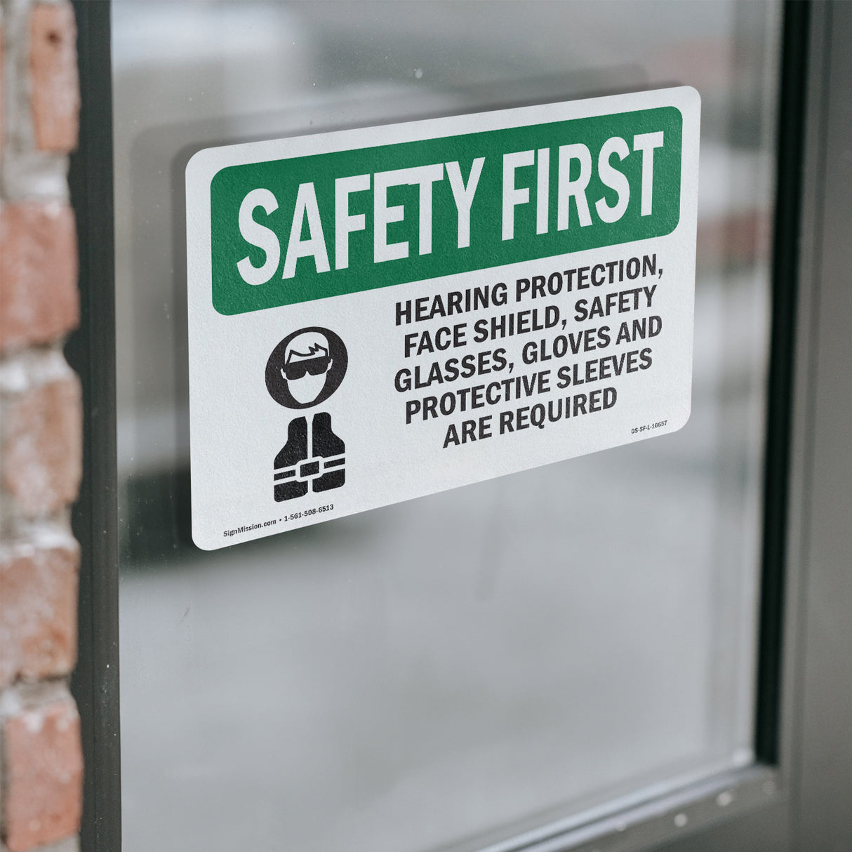 Hearing Protection, Face Shield, With Symbol