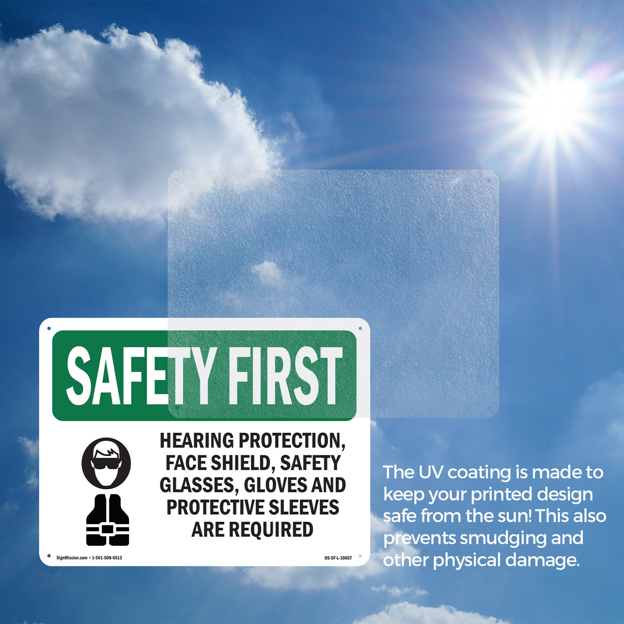 Hearing Protection, Face Shield, With Symbol