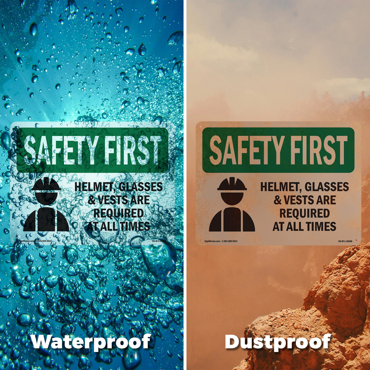 Helmet, Glasses & Vests Are With Symbol