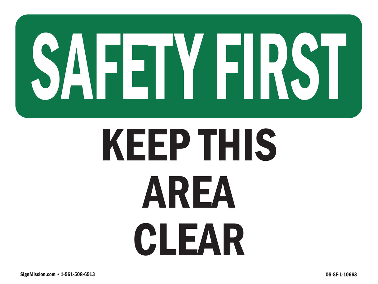 Keep This Area Clear