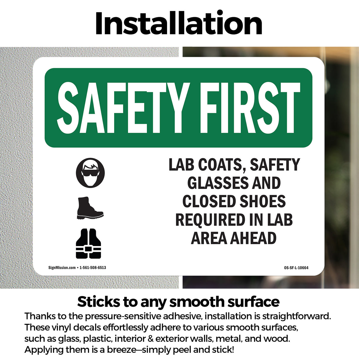 Lab Coats, Safety Glasses And With Symbol