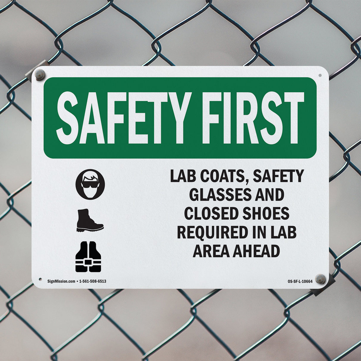 Lab Coats, Safety Glasses And With Symbol