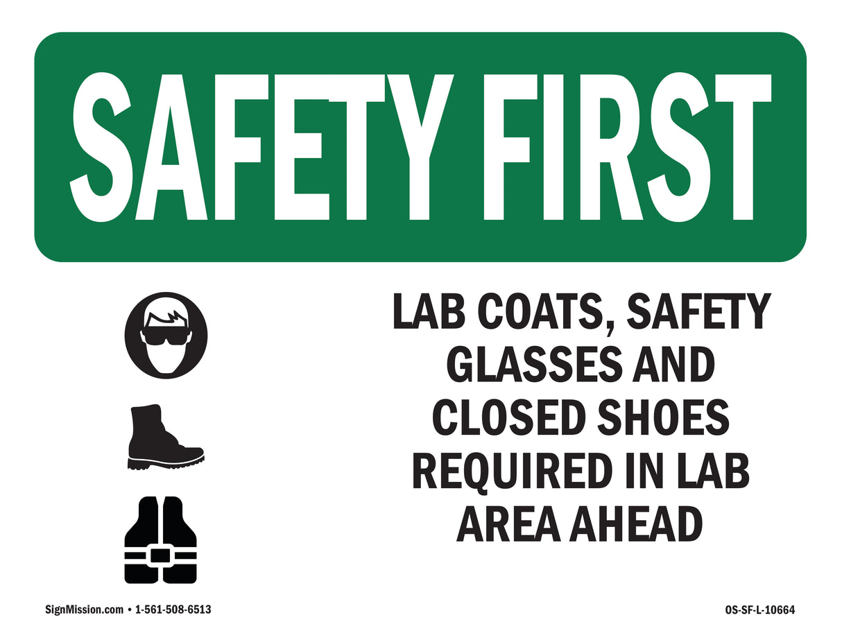 Lab Coats, Safety Glasses And With Symbol