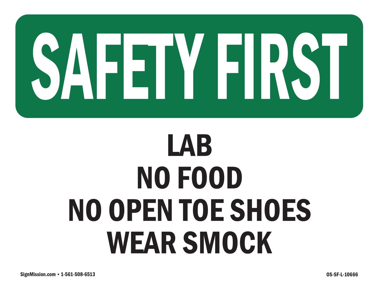 Lab No Food No Open Toe Shoes Wear Smock