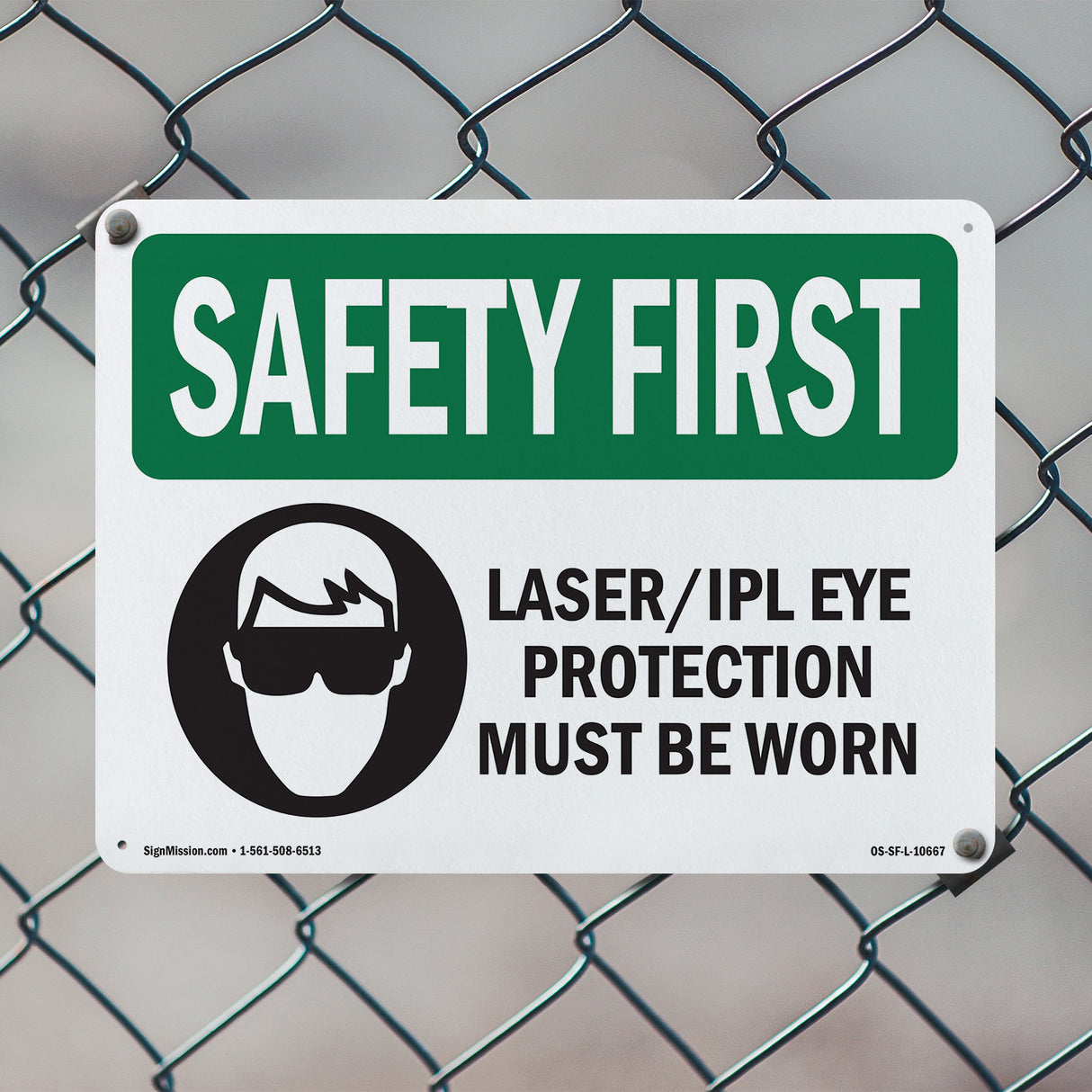 Laser Ipl Eye Protection Must Be Worn With Symbol