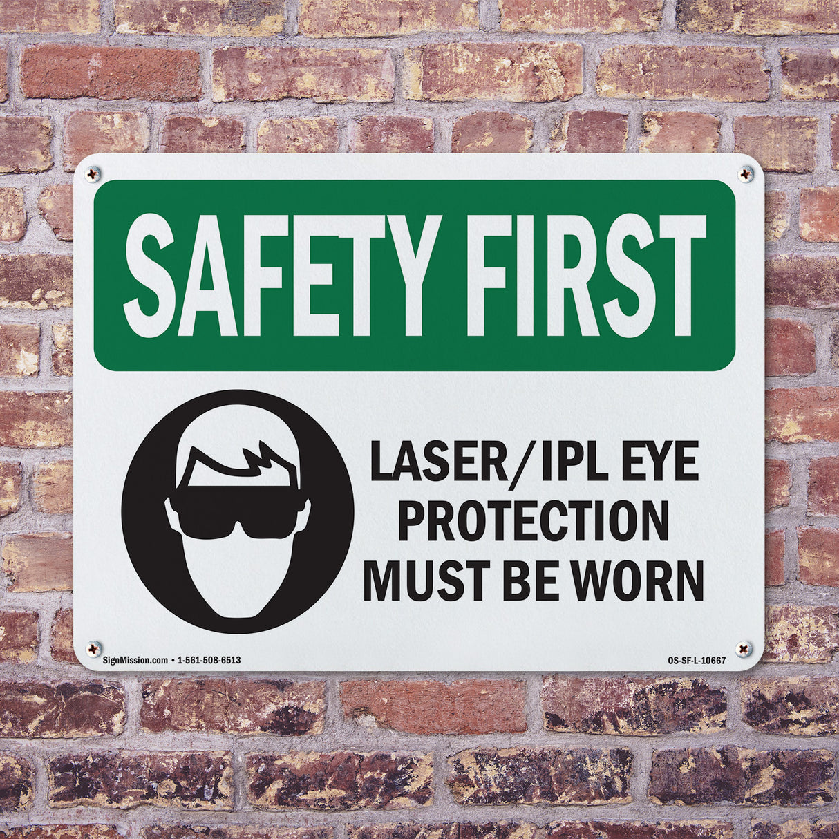 Laser Ipl Eye Protection Must Be Worn With Symbol