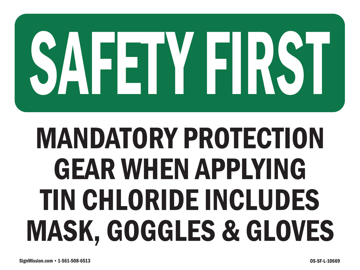 Mandatory Protection Gear When Applying