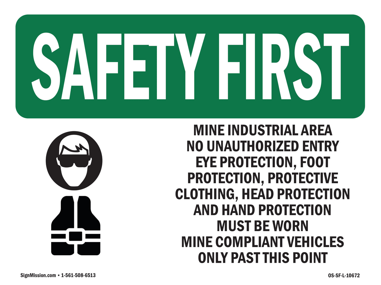 Mine Industrial Area No Unauthorized With Symbol