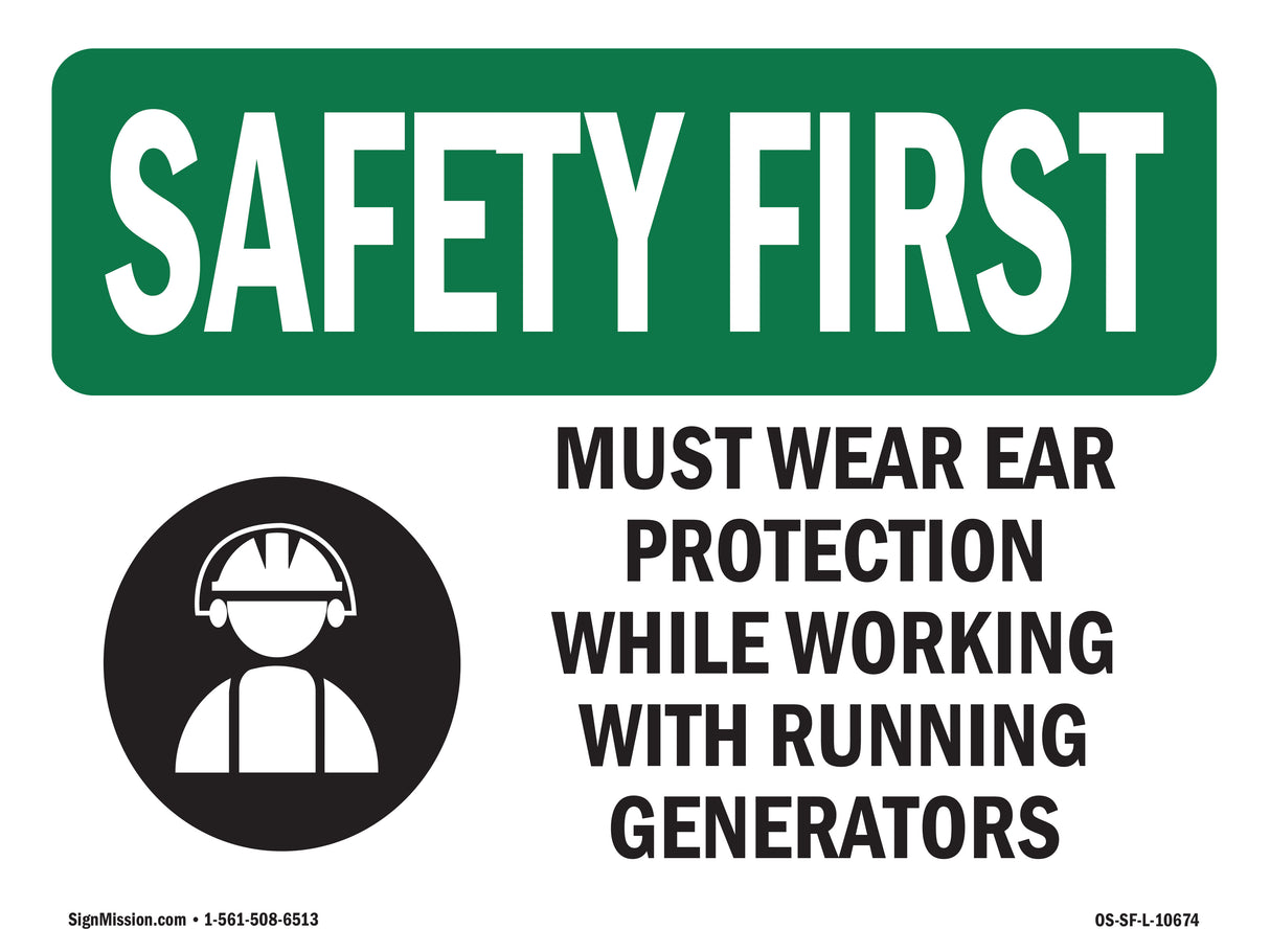 Must Wear Ear Protection While With Symbol