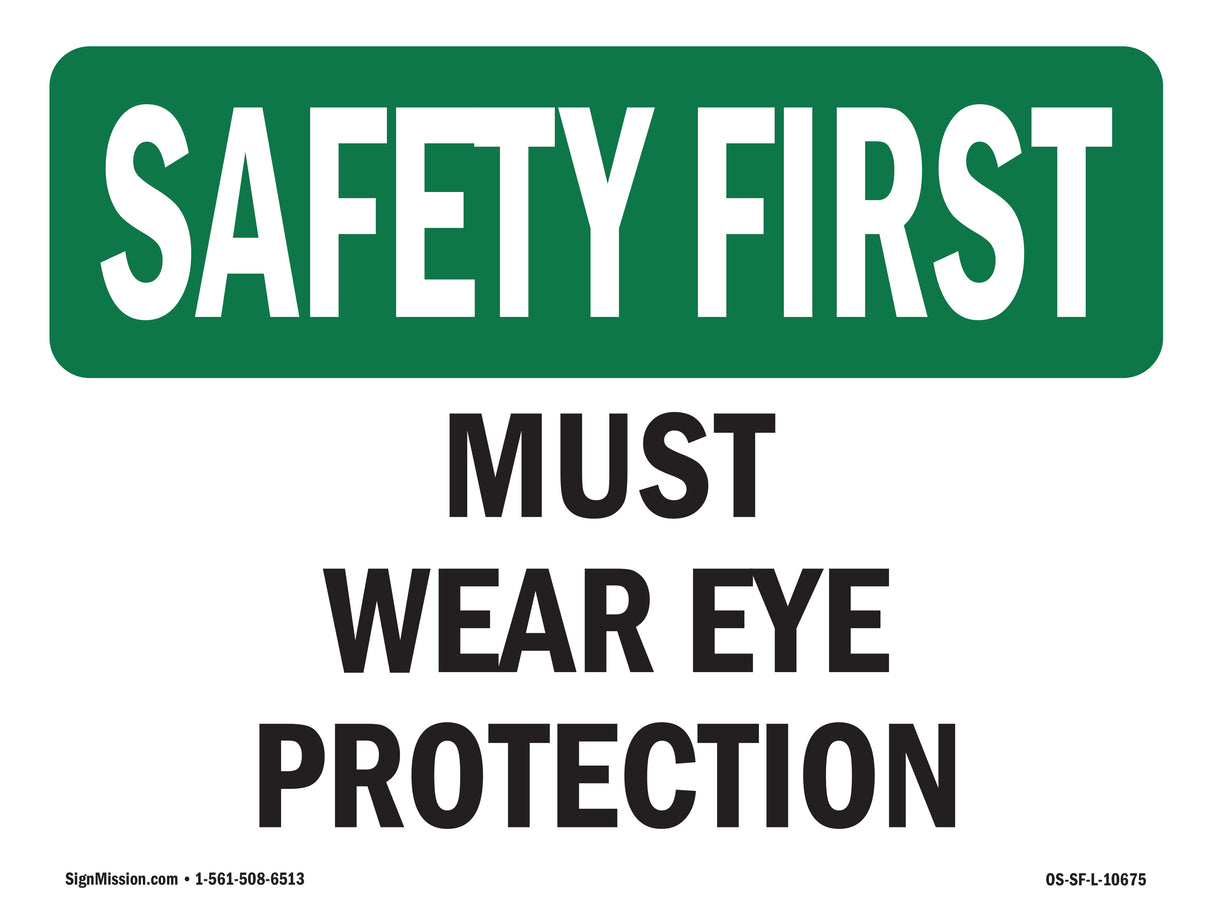 Must Wear Eye Protection