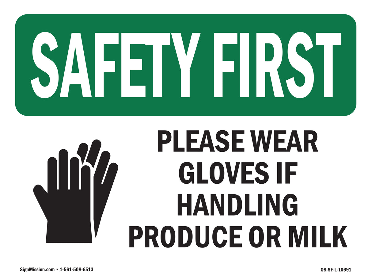 Please Wear Gloves If Handling With Symbol