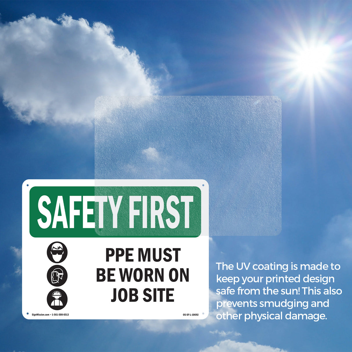 PPE Must Be Worn On Job Site With Symbol