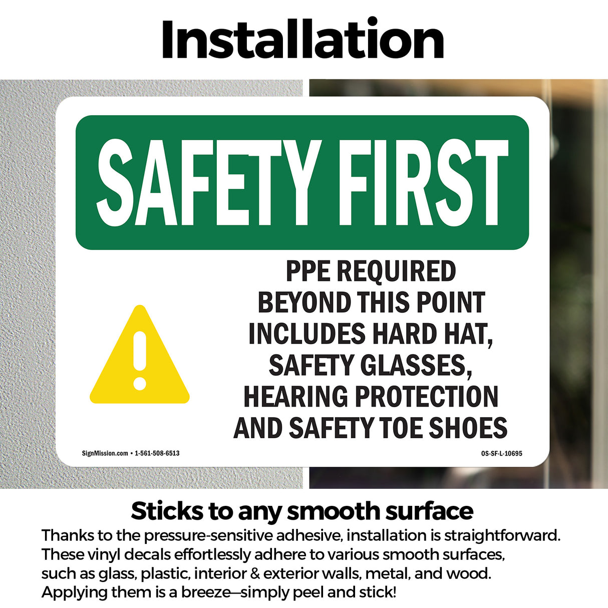 PPE Required Beyond This Point With Symbol