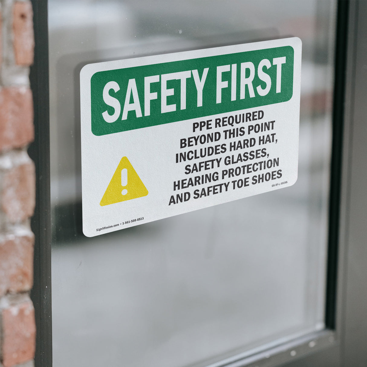 PPE Required Beyond This Point With Symbol