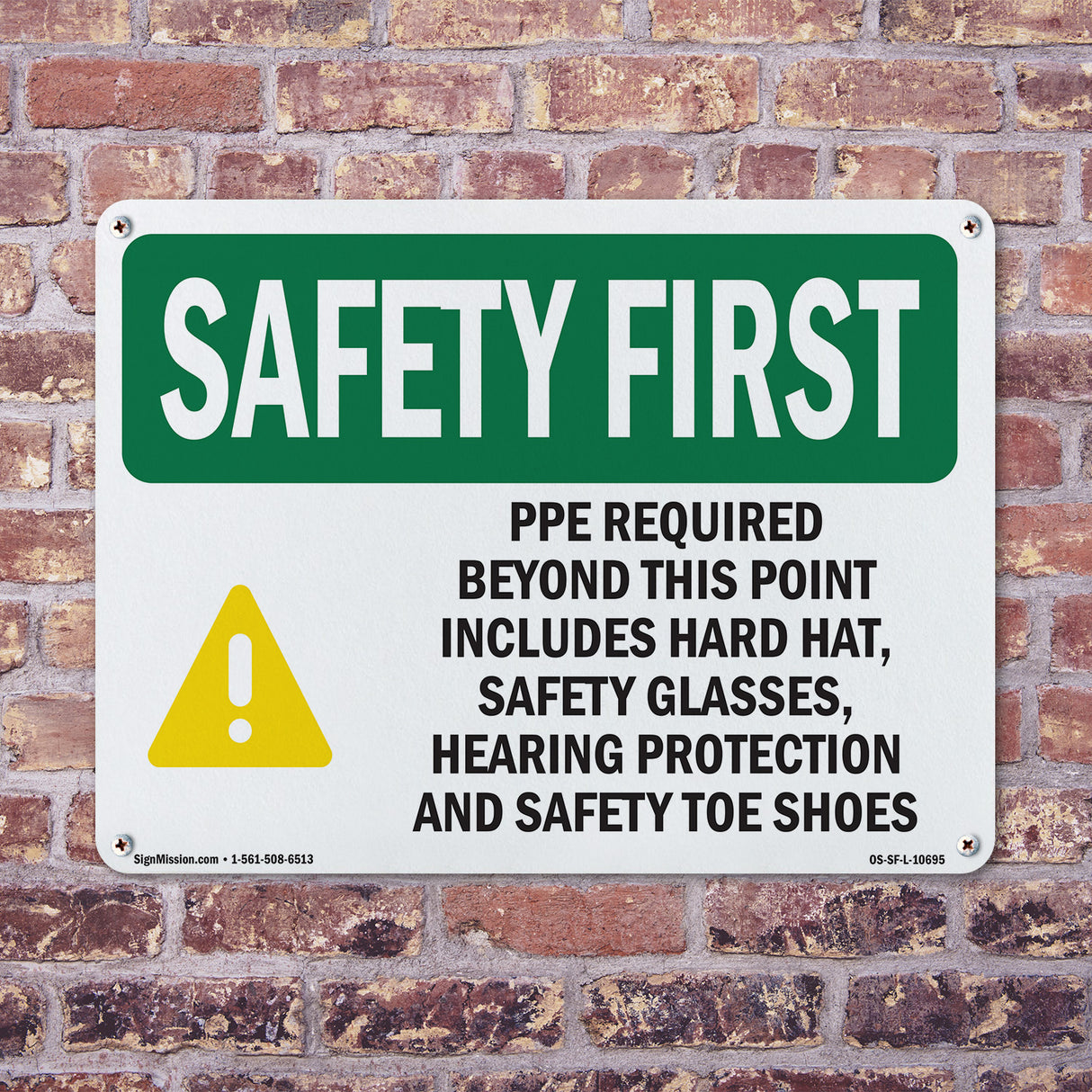 PPE Required Beyond This Point With Symbol