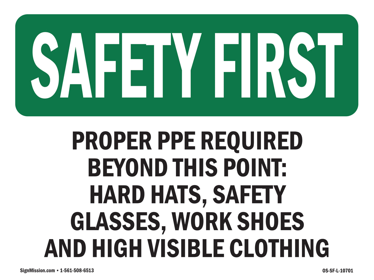 Proper PPE Required Beyond This Point - Hard