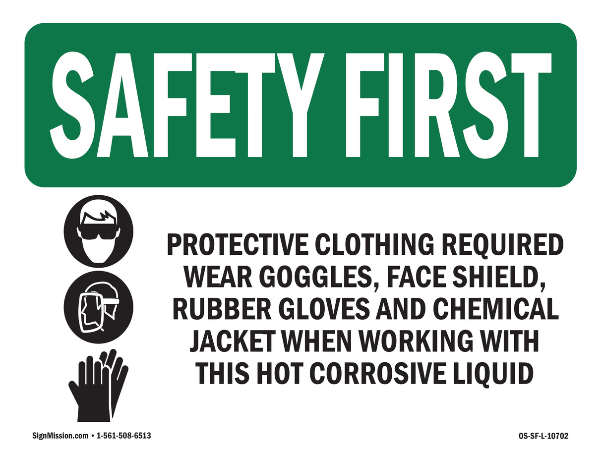 Protective Clothing Required With Symbol