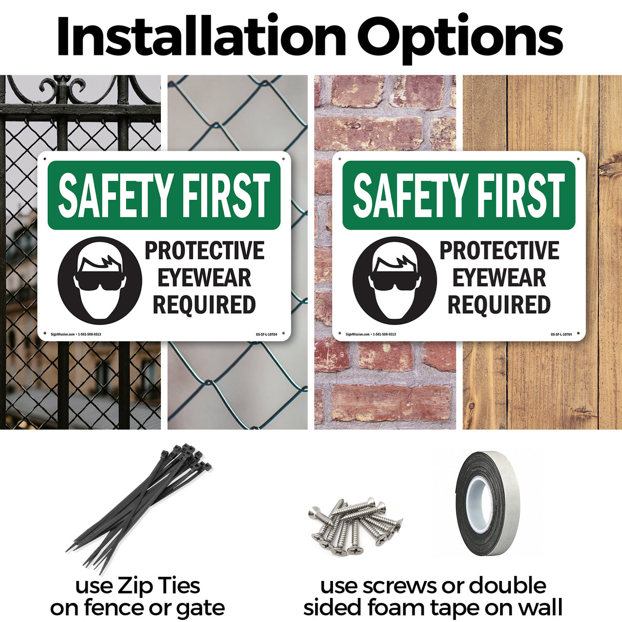 Protective Eyewear Required With Symbol