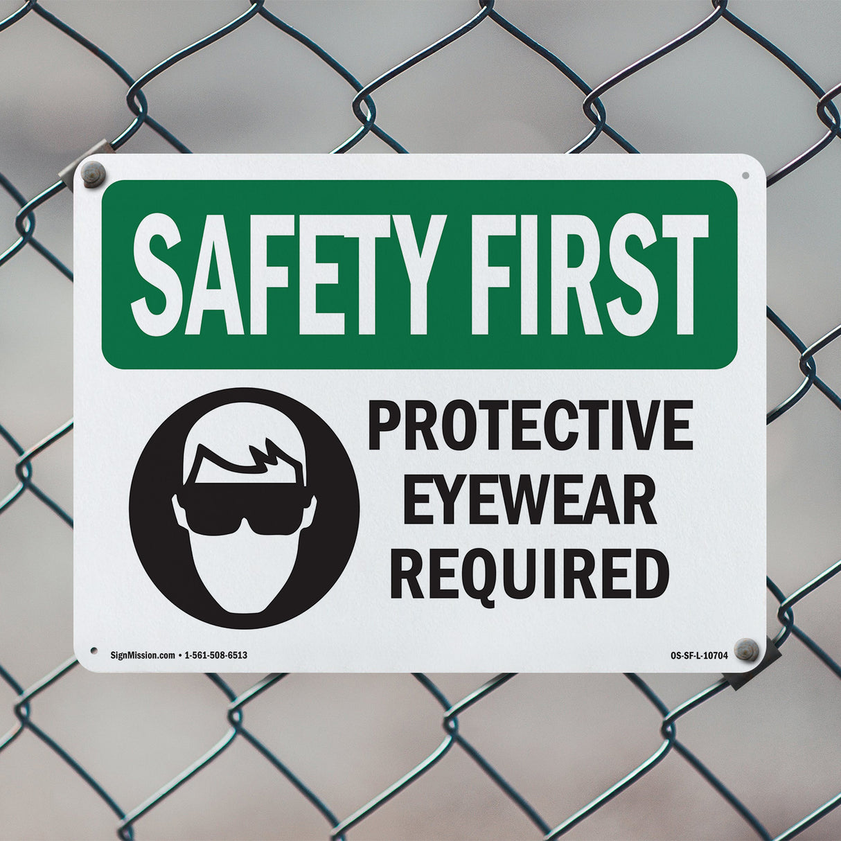 Protective Eyewear Required With Symbol