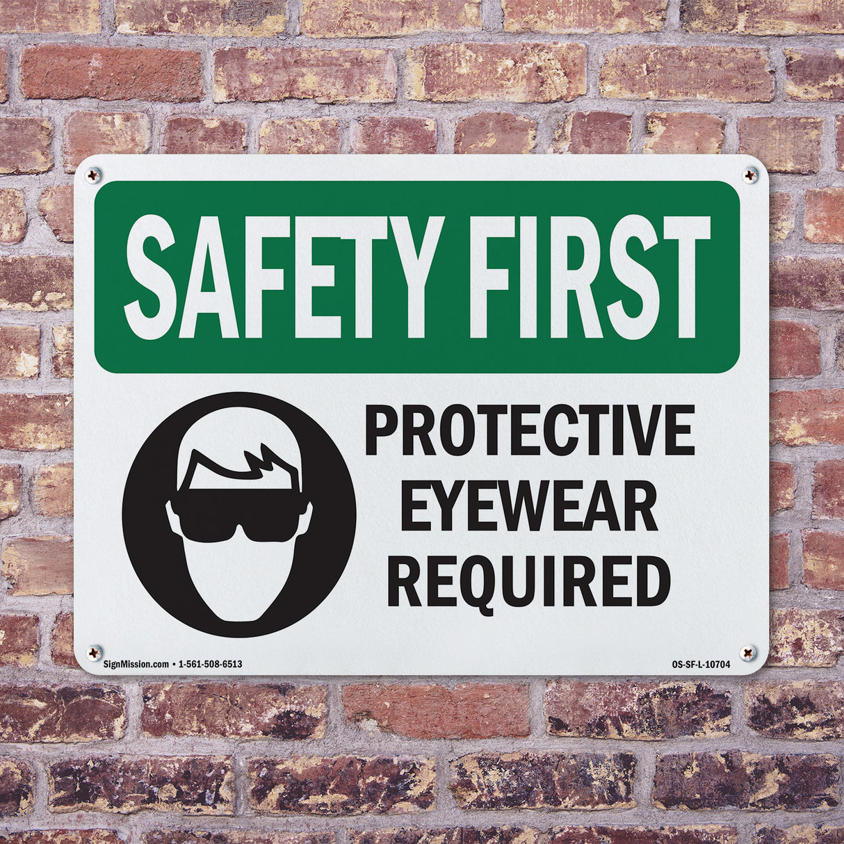 Protective Eyewear Required With Symbol