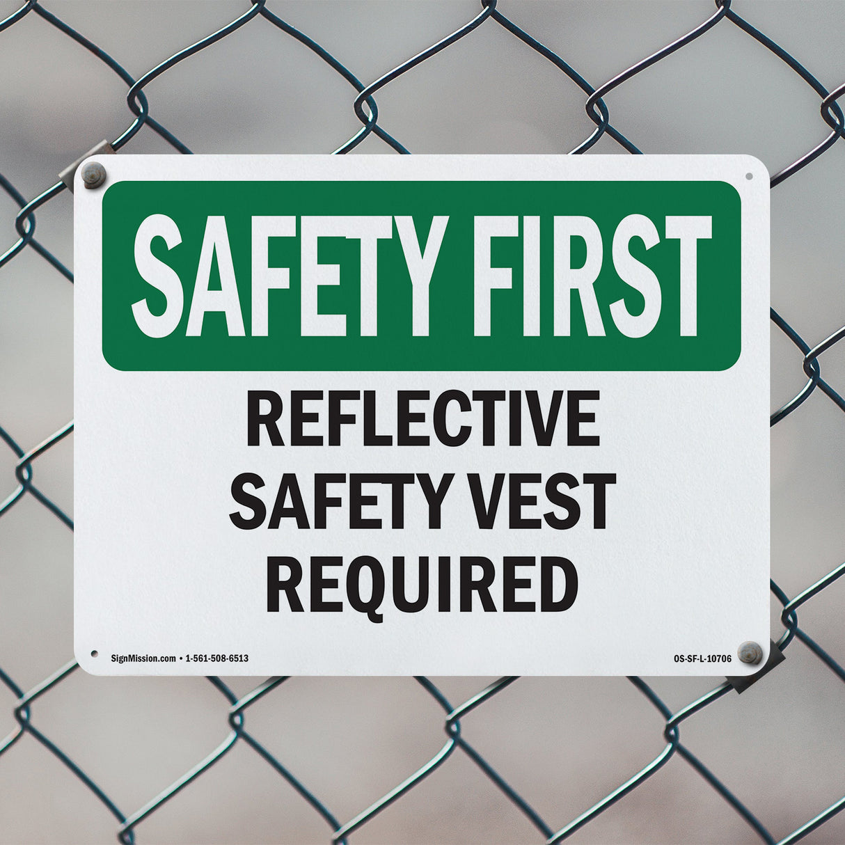 Reflective Safety Vest Required