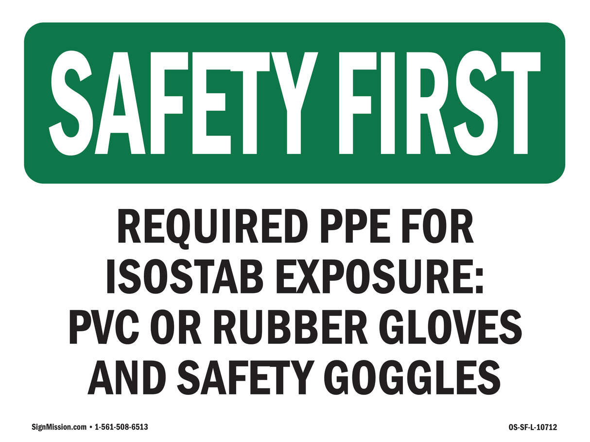 Required PPE For Isostab Exposure
