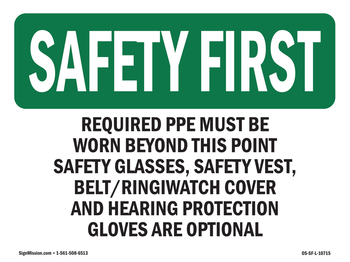 Required PPE Must Be Worn Beyond