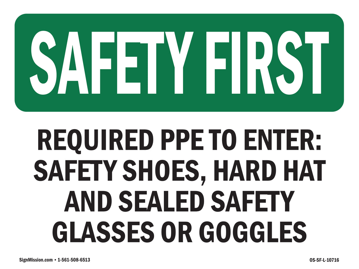 Required PPE To Enter Safety