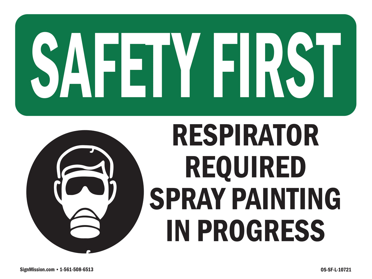 Respirator Required Spray Painting With Symbol