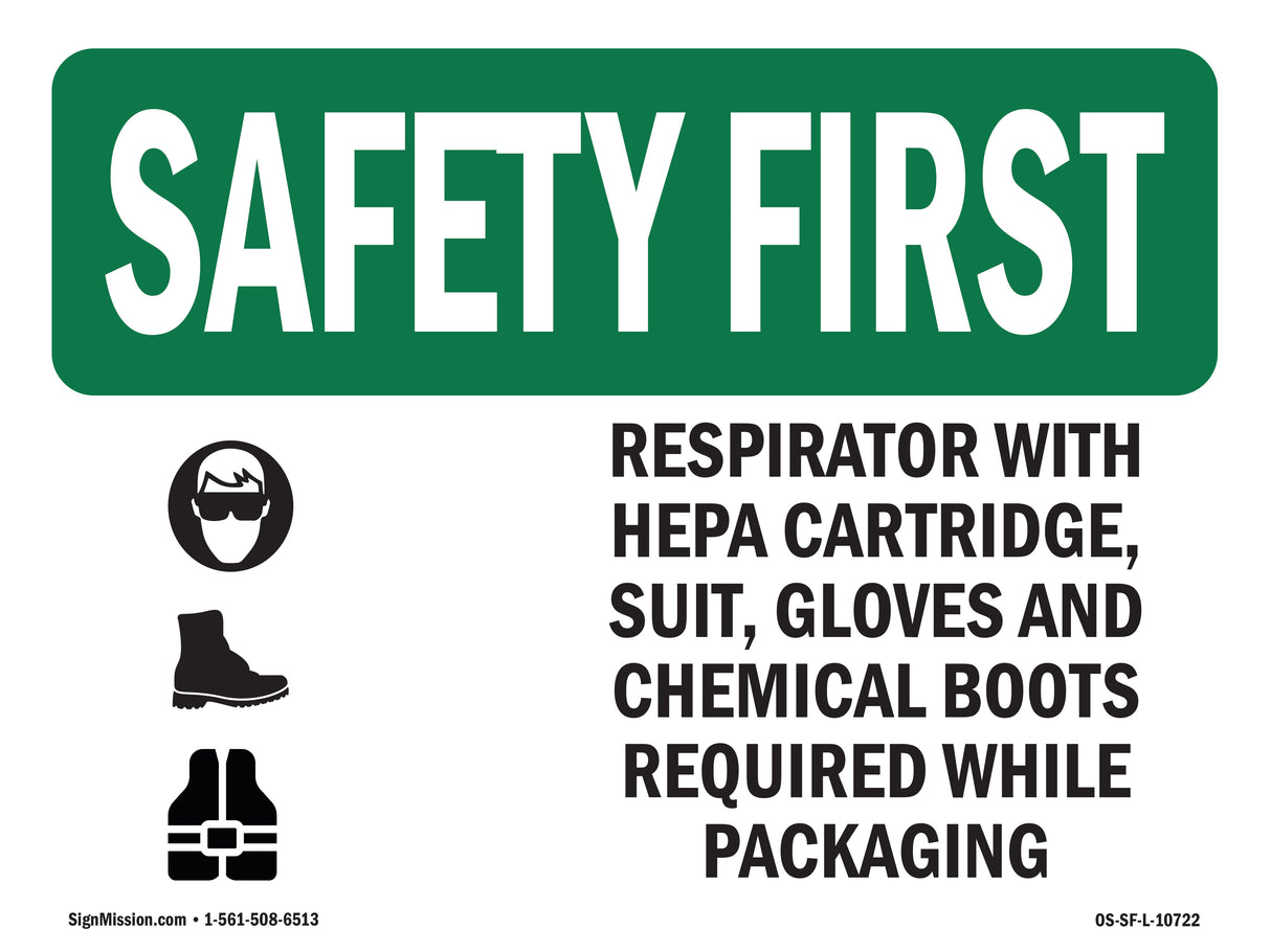 Respirator With Hepa Cartridge, With Symbol