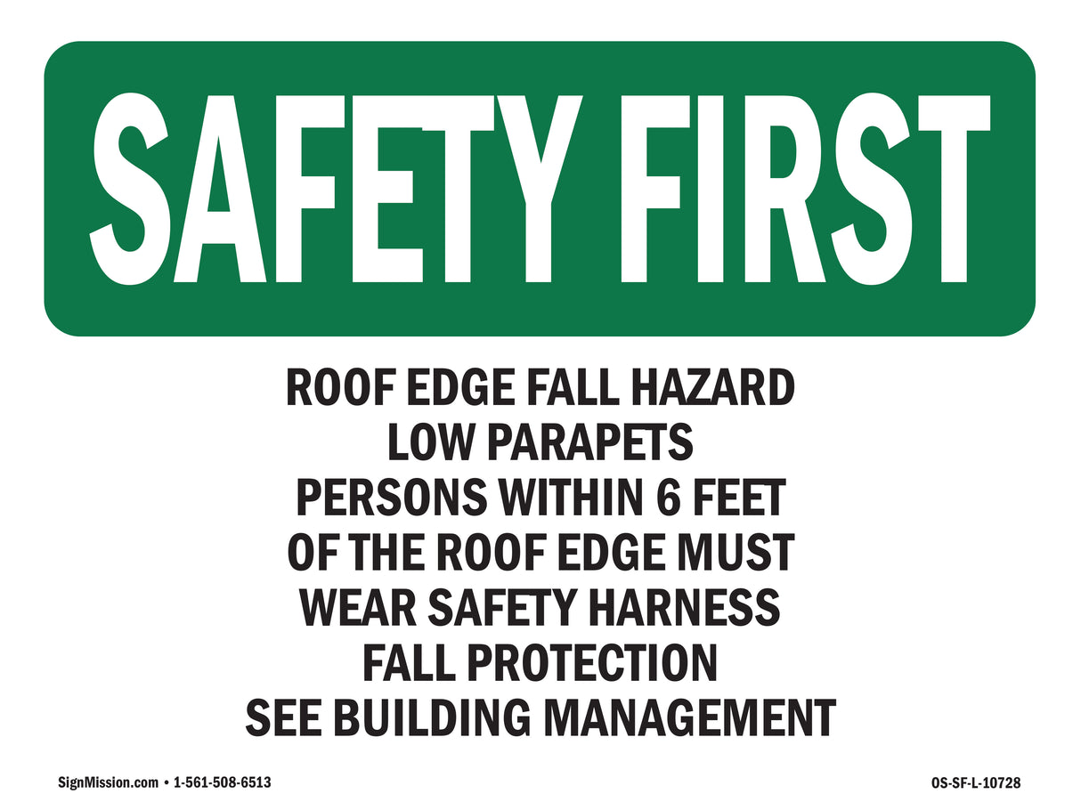 Roof Edge Fall Hazard Low Parapets