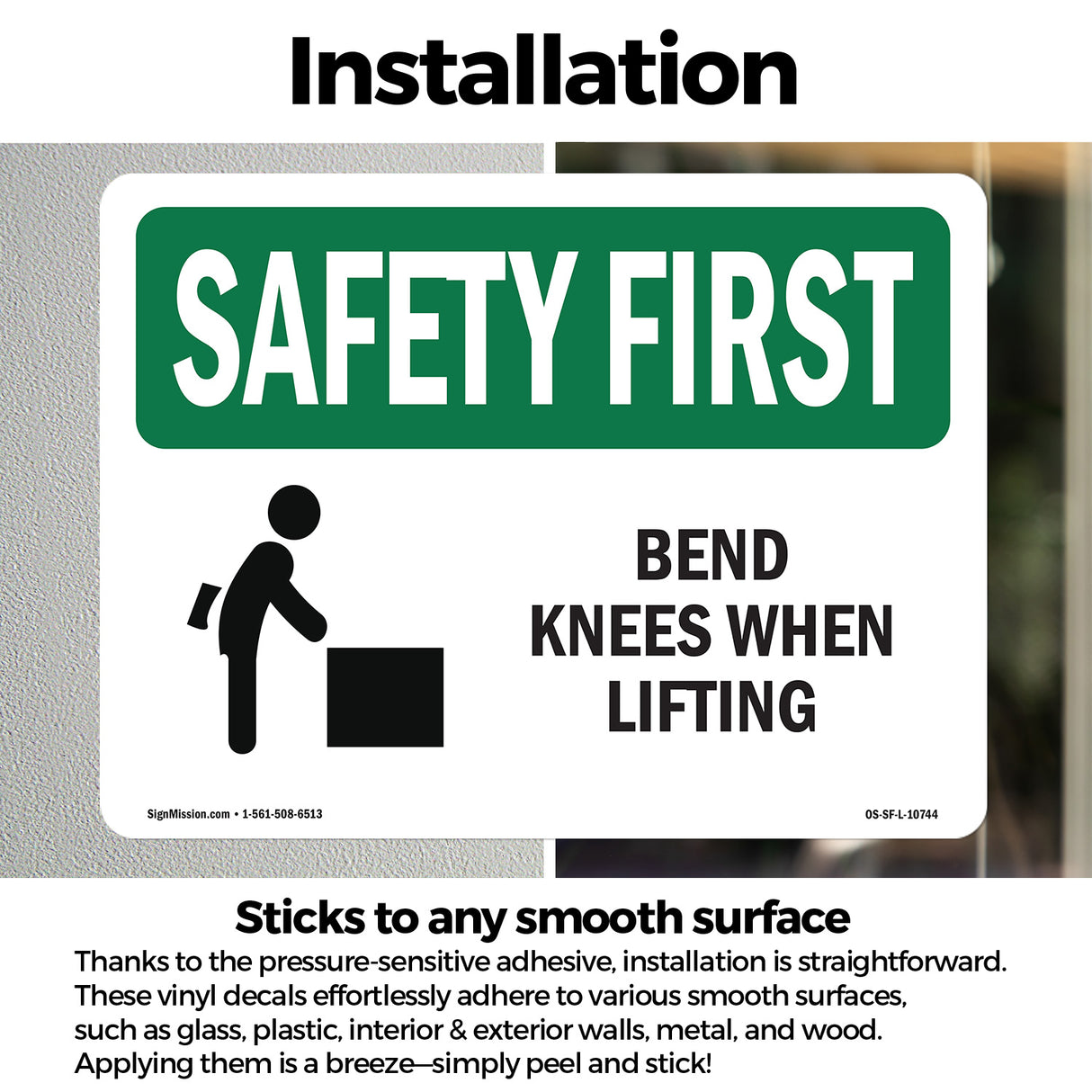 Bend Knees When Lifting Bilingual