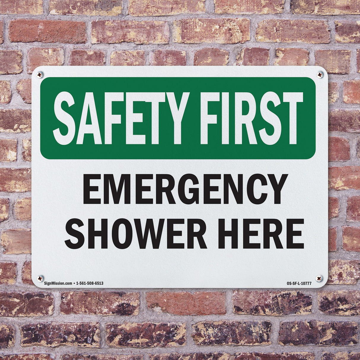 Emergency Shower Here