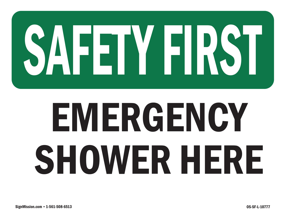 Emergency Shower Here