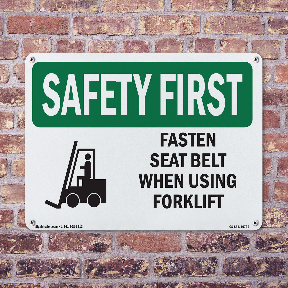 Fasten Seat Belt When Using Forklift