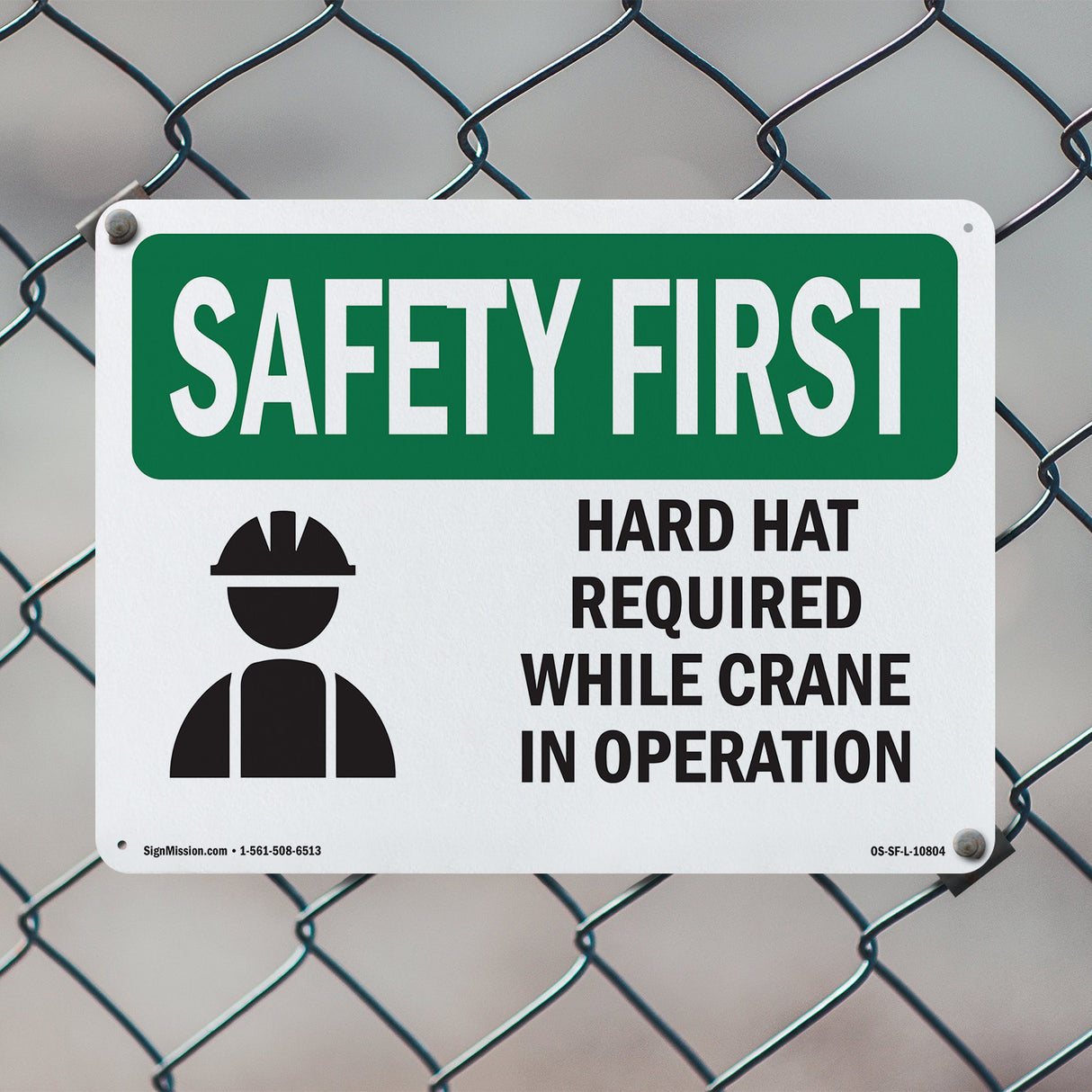 Hard Hat Required Crane Operation